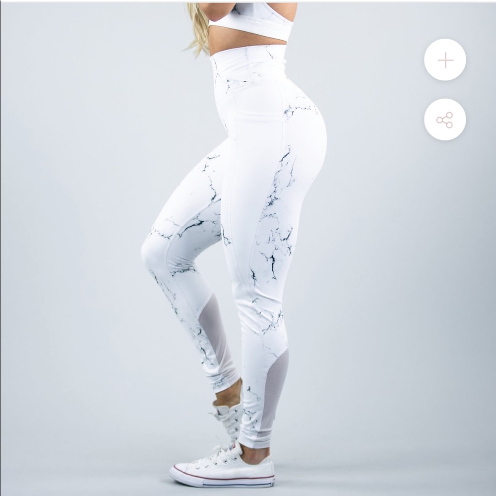 Buff bunny collection ONYX leggings white marble